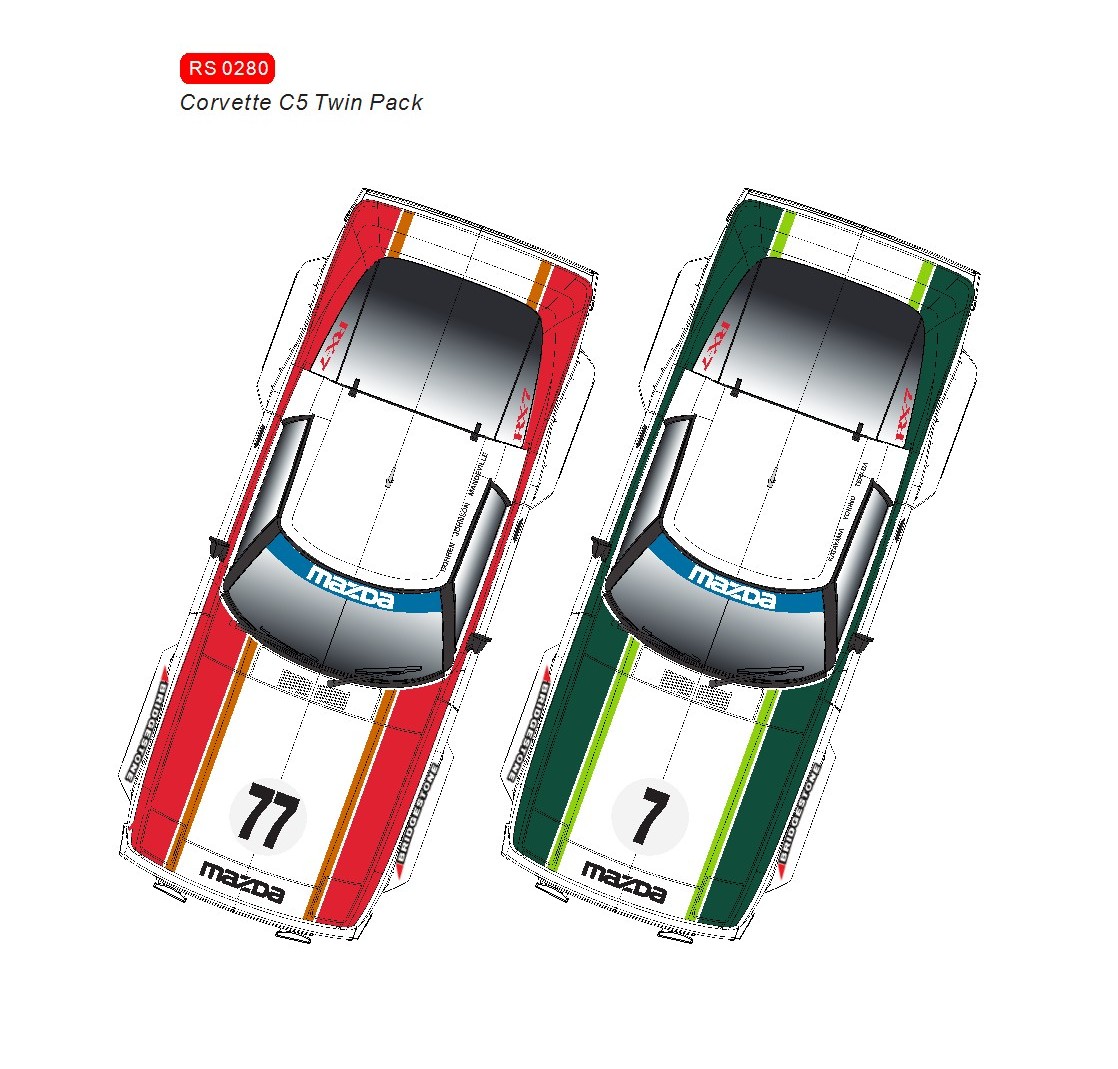 RS0280 Mazda RX-7 Daytona 1979 #77 / #7 Twin Pack